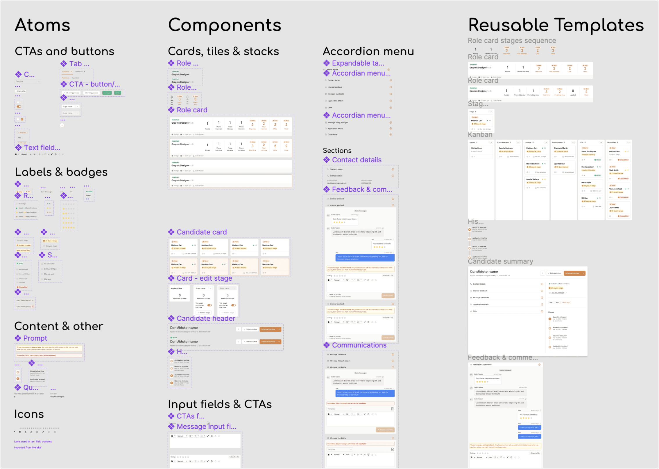 Component library and design system